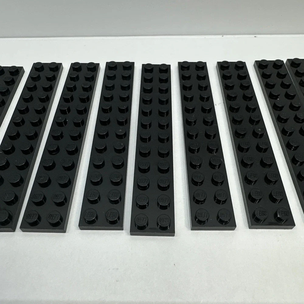 LEGO® Part # 2445 Black 2x12‎ Plate Lot Of 10